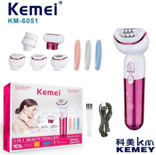 ماكينة كيمي KM-6051 لإزالة الشعر من الوجه والجسم - تقنية إزالة الشعر من الجذور
