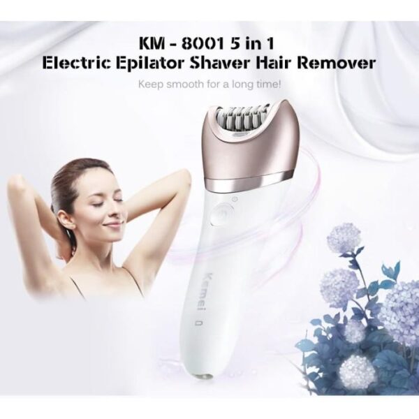 ماكينة كيمي KM-8001 لإزالة الشعر من الجسم والوجه - تقنية متطورة لنعومة طويلة الأمد - Image 3