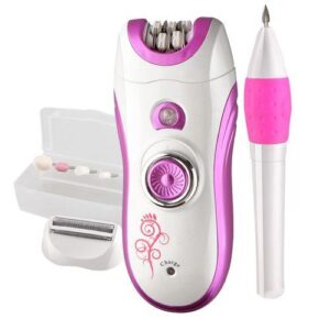 ماكينة حلاقة كهربائية للنساء كيمي KM-3026 قابلة للشحن USB لازالة شعر الوجه والجسم