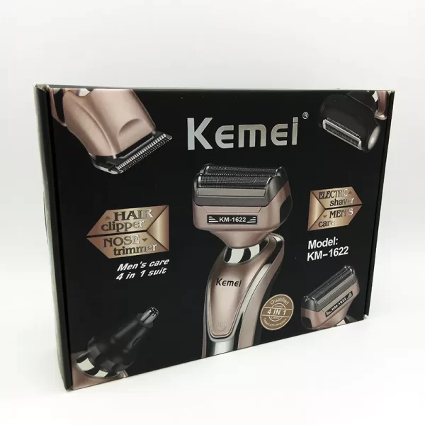 ماكينة حلاقة كيمي 1622 - Kemei KM-1622 4 In 1 Hair Clipper Shaver Rose Gold - Image 2