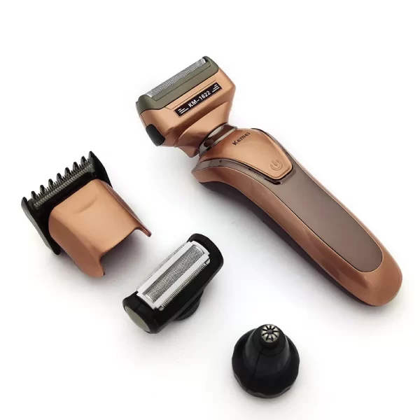 ماكينة حلاقة كيمي 1622 - Kemei KM-1622 4 In 1 Hair Clipper Shaver Rose Gold - Image 7