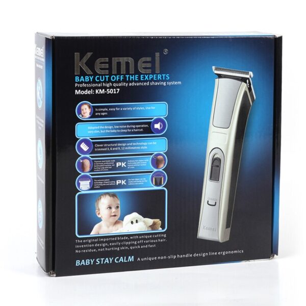 ماكينة حلاقة كيمي 5017 لحلاقة الشعر والذقن بدون ضجيج للصغار والكبار kemei km-5017 Electric Shaver - Image 3