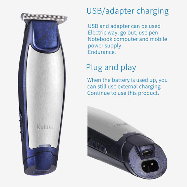 ماكينة حلاقة كيمي للشعر والذقن - Kemei Km 5021 Wet And Dry Hair Trimmer For Men - Image 7