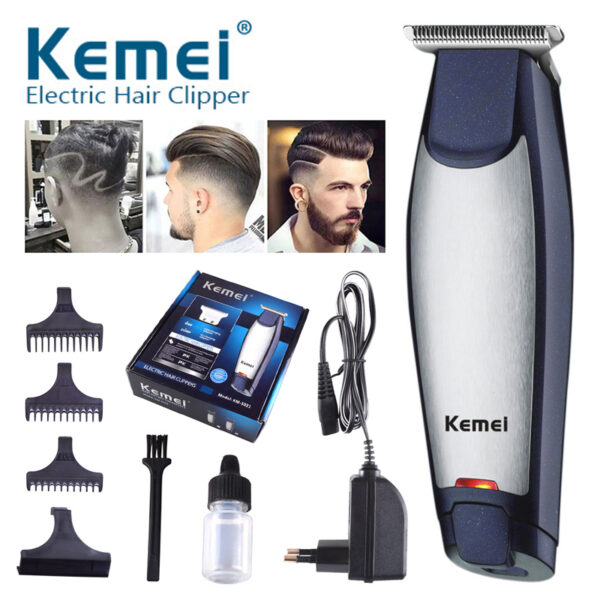 ماكينة حلاقة كيمي للشعر والذقن - Kemei Km 5021 Wet And Dry Hair Trimmer For Men - Image 5