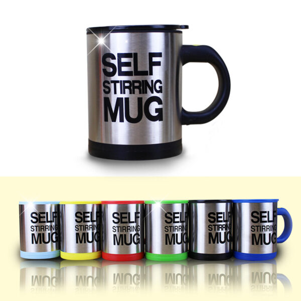مج دوار تقليب ذاتي الإلكتروني Stainless Steel Electric Self Stirring Mug - Image 3