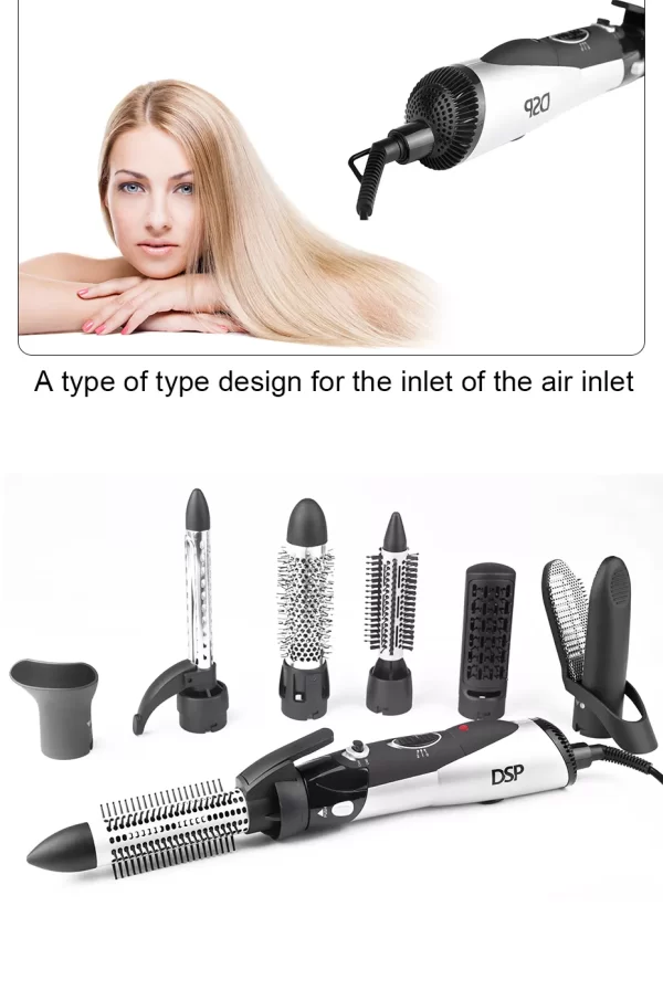 مجفف ومصفف الشعر 7 في 1 متعدد الاستخدامات-   Dsp 7in1 Hair Curler Dryer & Style - Image 6
