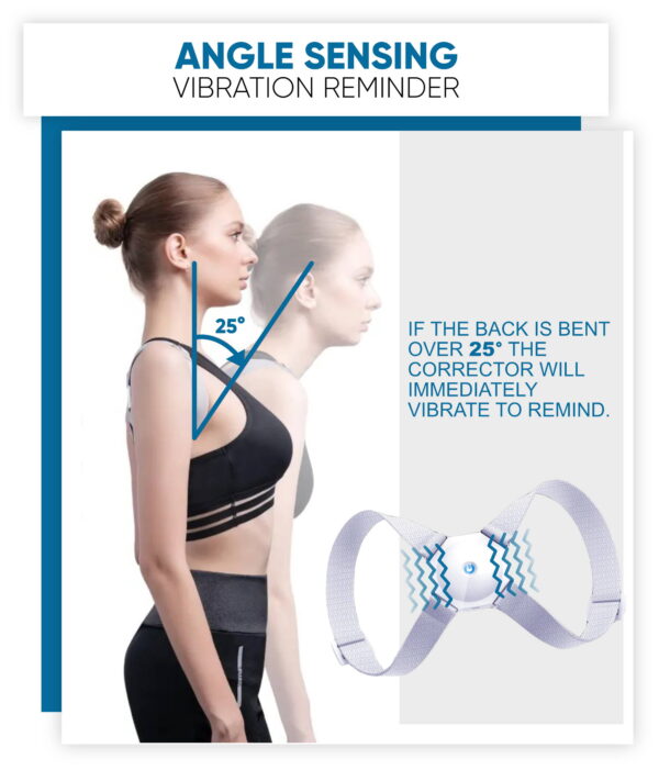 مشد ظهر واكتاف ذكي الكتروني مع سنسور للتنبيه عند انحناء الظهر SMART POSTURE CORRECTOR BRACE - Image 5