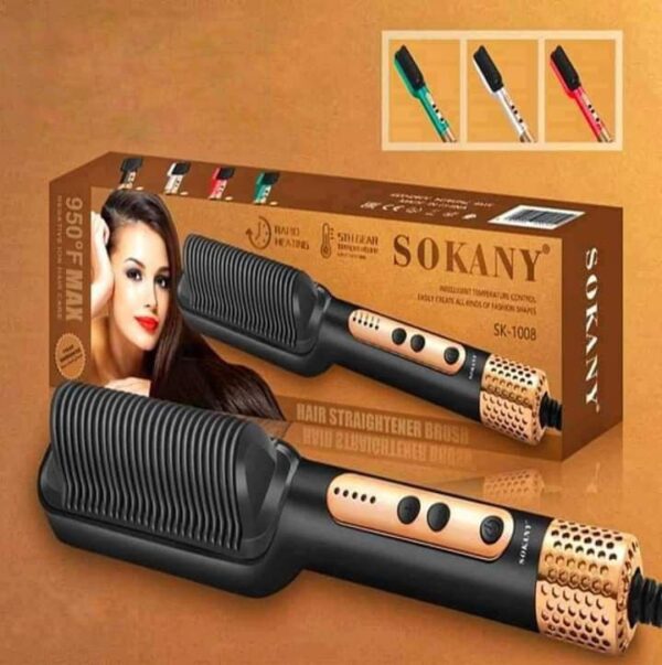 مشط الشعر الحراري سوكاني 950 فهرنهايت فرشة لفرد الشعر Sokany SK-1008 - Image 10