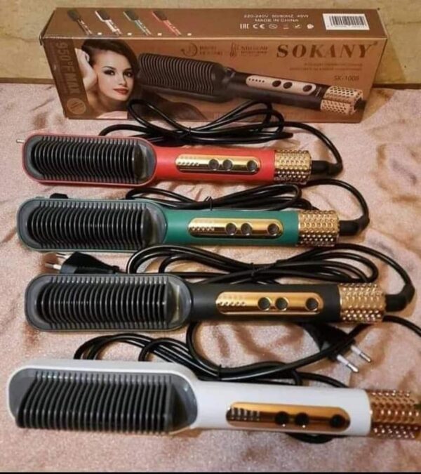 مشط الشعر الحراري سوكاني 950 فهرنهايت فرشة لفرد الشعر Sokany SK-1008 - Image 11