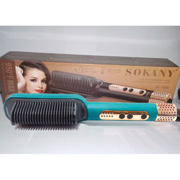 مشط الشعر الحراري سوكاني 950 فهرنهايت فرشة لفرد الشعر Sokany SK-1008 - Image 5
