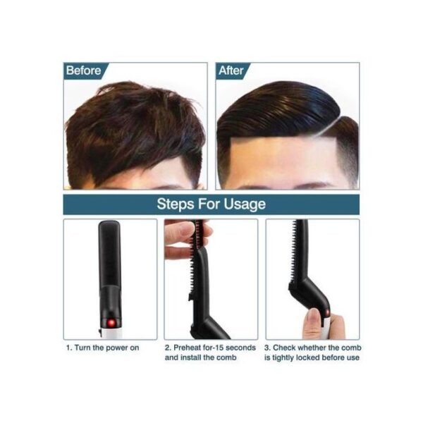 مشط الشعر الحراري للرجال - Beard & Hair Straightener - Image 4