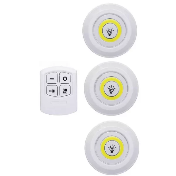 مجموعة مصابيح LED بجهاز تحكم عن بعد من 3 قطع LED Light With Remote Control Set Of 3 - Image 5