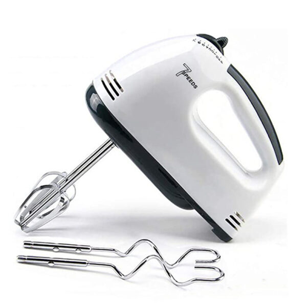 مضرب يدوي كهربائي 7 سرعات تربو 4 مضرب من الإستانلس ستيل Portable Hand Mixer Machine - Image 4