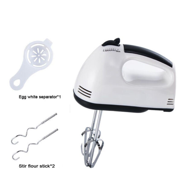 مضرب يدوي كهربائي 7 سرعات تربو 4 مضرب من الإستانلس ستيل Portable Hand Mixer Machine - Image 7