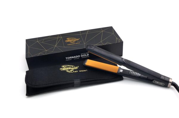 مكواة شعر تورنيدو جولد سيراميك 750 فهرنهايت Tornado Gold Hair Straightener 2 In 1 750F - Image 3