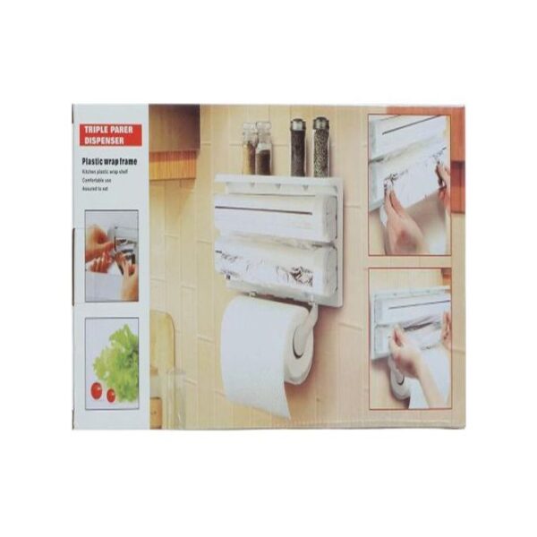 منظم المطبخ الثلاثي لأوراق المناديل Tissue Holder - Image 5