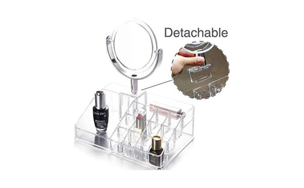 منظم مكياج بمرايا 4 درج - Mirrored makeup organizer - Image 4